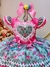 Vestido Infantil Junino Coração Estampado Rosa Chiclete Luxo - comprar online