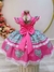 Vestido Infantil Junino Coração Estampado Rosa Chiclete Luxo na internet