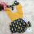 Jardineira Romper Tricoline Estampado