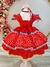 Vestido Infantil Junino Coração Paetê Vermelho Luxo na internet