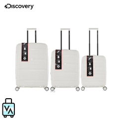 Set Valijas Discovery PP x3 Blancas (20", 24" y 28")