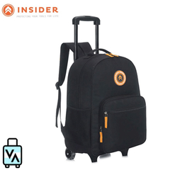 Mochila Escolar Insider Negra Con Carro