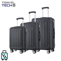 Set Valijas Travel Tech x3 Negras (20", 24" y 28") - comprar online