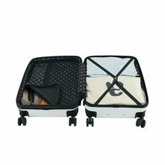Set Valijas Discovery x3 Blanco y Marrón (20", 24" y 28")