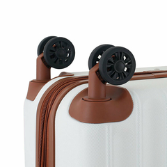 Set Valijas Discovery x3 Blanco y Marrón (20", 24" y 28") en internet