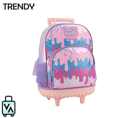 Mochila Escolar Con Carro Trendy Rosa