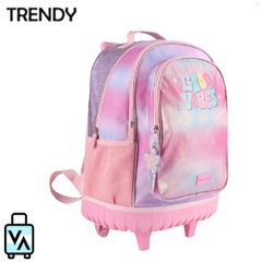 Mochila Escolar Nena Trendy Good Vibes 18"