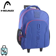 Mochila Escolar Head Azul Con Carro 18"