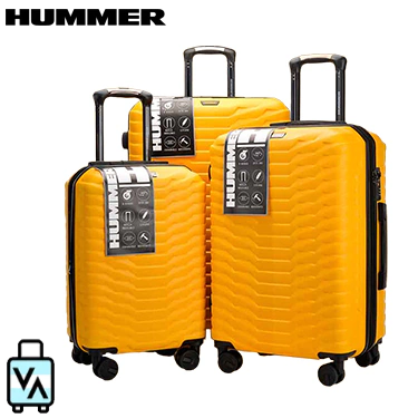 Set Valijas Hummer x3 Amarillas (20", 24" y 28")