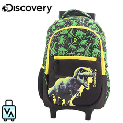 Mochila Escolar Dinosaurio Discovery Adventures Con Carro