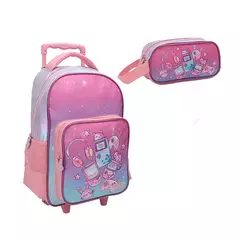 Mochila Con Carro + Cartuchera Trendy 28090 - comprar online