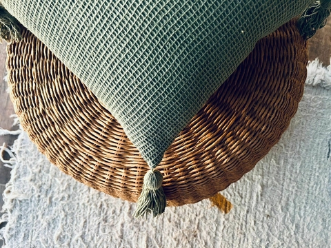 ALMOHADON 40x40 nido verde - comprar online