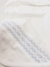 Manta Pima Branca Bordado Smock Azul - VG Baby