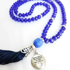 Japamala em Cristal Azul Escuro Ho'oponopono 108 contas - comprar online