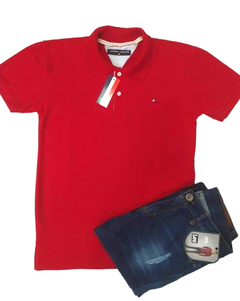 Playera polo de caballero color roja - comprar en línea