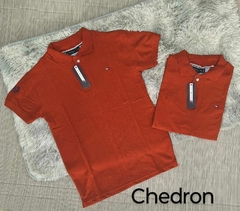 PLAYERA TIPO POLO CABALLERO TONO CHEDRON