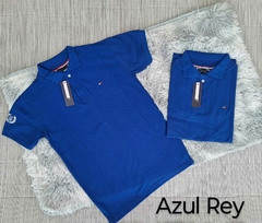 Playera polo de caballero color azul rey