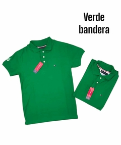 PLAYERA TIPO POLO CABALLERO VERDE BANDERA