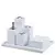Conjunto Banheiro Quadrado c/ Bandeja e Porta Objeto - Branco Polido - comprar online