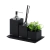 Conjunto Lavabo Quadrado - Preto Fosco - Santorini Casa e Banho - Decorações e Acessórios para Banheiros e Lavabos