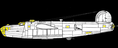 Máscara p/ B-24J Liberator - 1:48 - comprar online