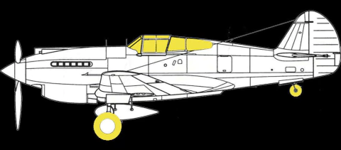 Máscara p/ P-40B Warhawk - 1:72