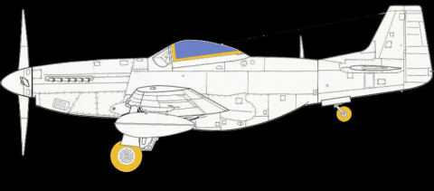 Máscara p/ P-51 D/K Mustang - 1:48