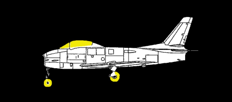 Máscara P/ Fj-4b Fury - 1:48