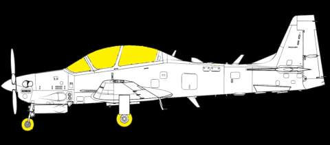 Máscara p/ EMB-314 Super Tucano - 1:48