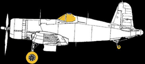 Máscara p/ F4U-4B/5N/4/5/7 Corsair - 1:72