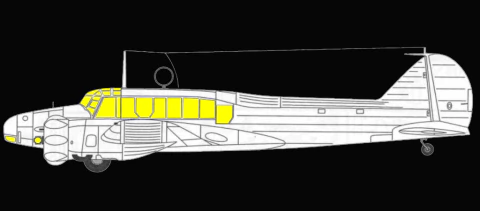 Máscara p/ Avro Anson 1:48