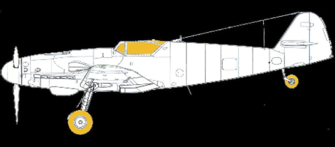 Máscara p/ Bf109 G-10 - 1:72