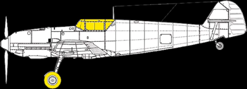 Máscara p/ Bf109 E3 - 1:48