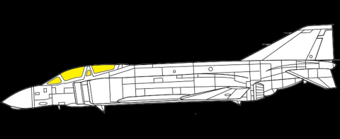 Máscara p/ F-4B/N Phantom II - 1:48