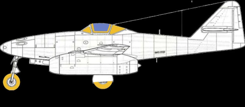 Máscara p/ Me 262 A-1a - 1:72