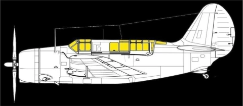 Máscara p/ SB2C-4 Helldiver - 1:48