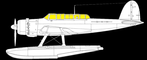 Máscara p/ Aichi E13A1b - 1:48