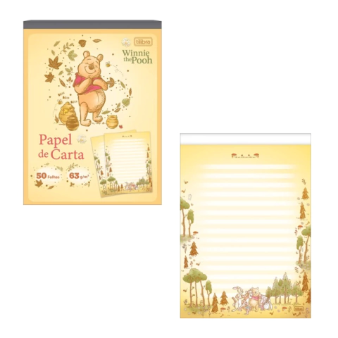 Bloco de Papel de Carta Ursinho Pooh - Tilibra - comprar online