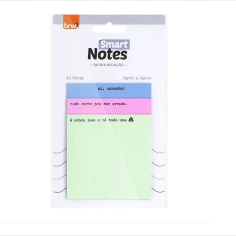 Bloco Smart Notes Notas Adesivas - Sátira frases divertidas - 3 blocos - 30 fls - BRW - comprar online