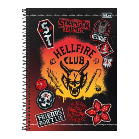 Caderno de 10 Matérias Stranger Things - Tilibra - loja online