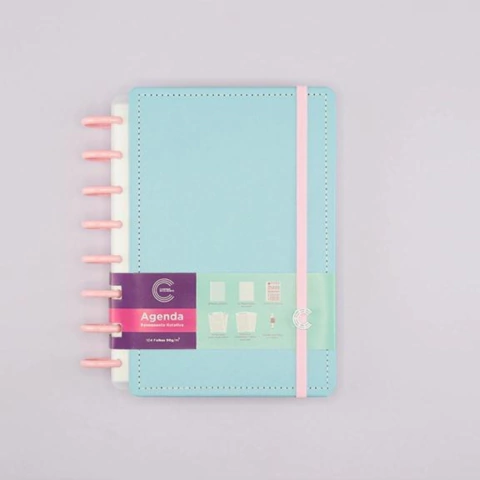 Agenda Permaneten Azul Pastel - Caderno Inteligente