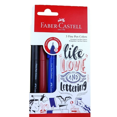 Caneta Fine Pen Colors C/3 - Faber-Castell