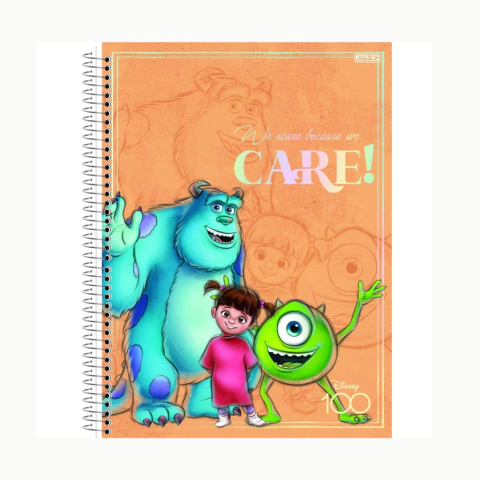 Caderno Universitário Espiral Capa Dura Disney 100- 10 matérias 160 folhas- São Domingos