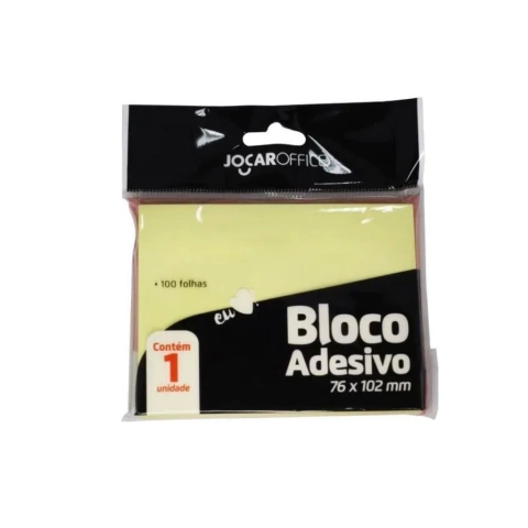 Bloco Adesivo Amarelo 76mmx102mm Jocar