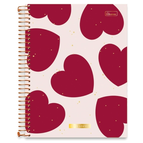 Caderno Universitário 01 Matéria Capa Dura 80 folhas It's Love - Cadersil