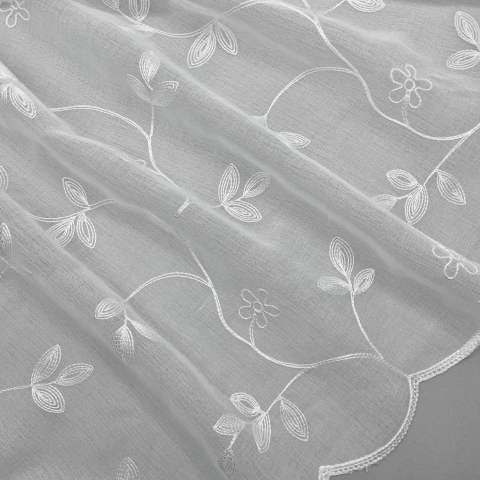 Voile Bordado 2,80 m Ancho - 002 Blanco - comprar online