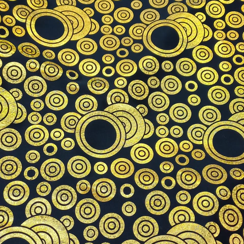 Transfer Circulo - Negro y Dorado