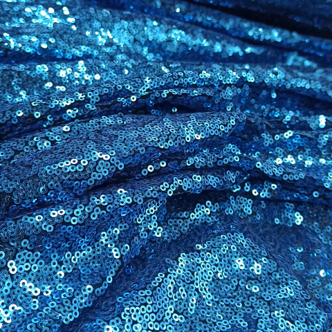 Lentejuelas Bordadas Las Vegas - Azul Aero