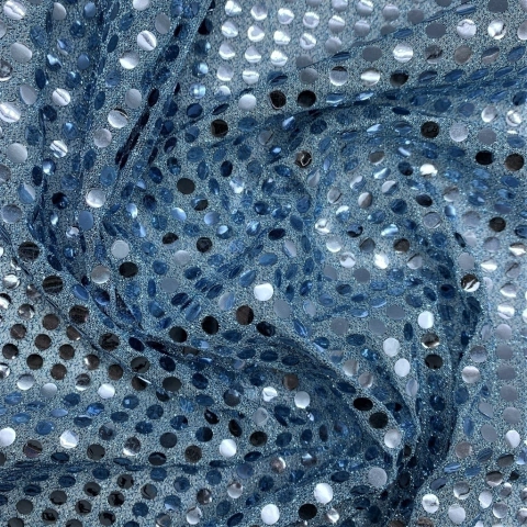 Falso Paillette Grande - Celeste