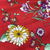 Gasa Crepe Estampada - Floral Fondo Rojo - comprar online